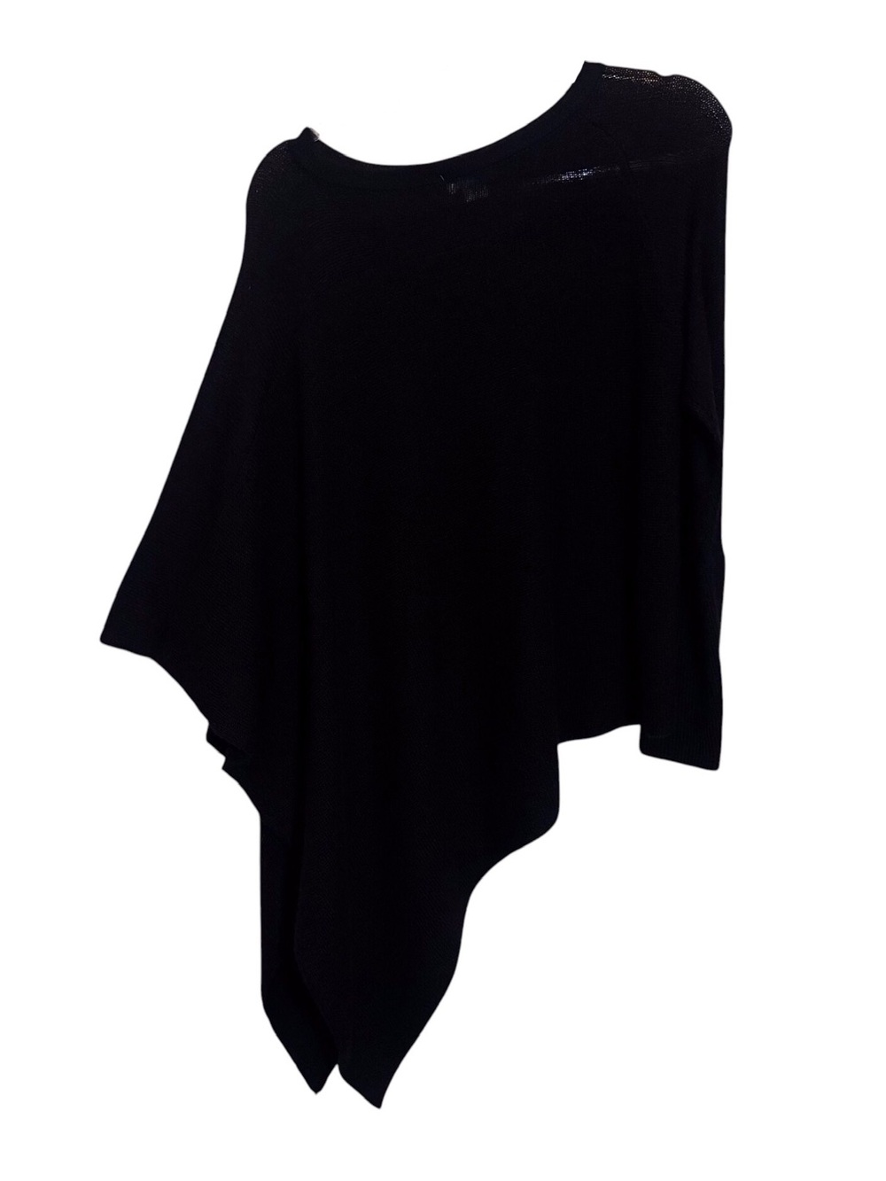 Helmut Lang Size Small Black Asymmetrical Alpaca Poncho Sweater Cozy Designer - Picture 5 of 7